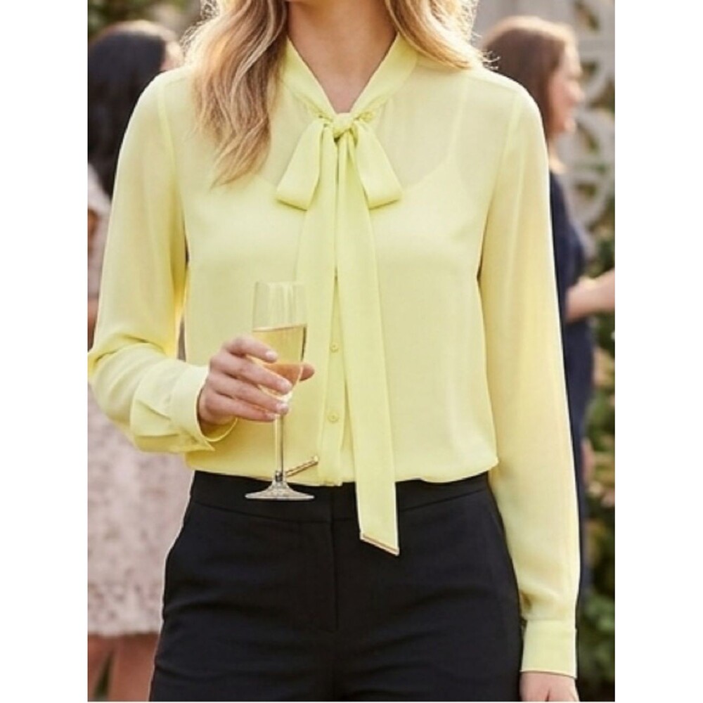 Worthington 2 pc Set Tie-Neck Blouse and Camisole